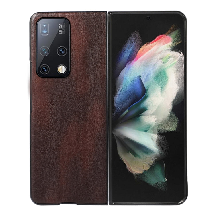 For Huawei Mate X2 Yellow Cow Texture PU Phone Case