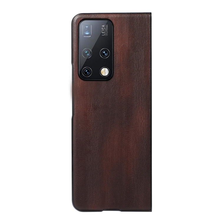 For Huawei Mate X2 Yellow Cow Texture PU Phone Case