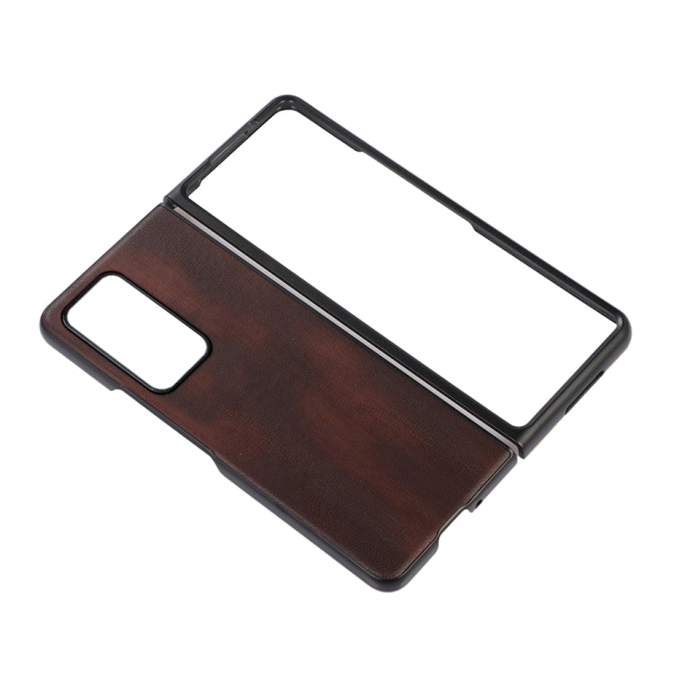 For Huawei Mate X2 Yellow Cow Texture PU Phone Case