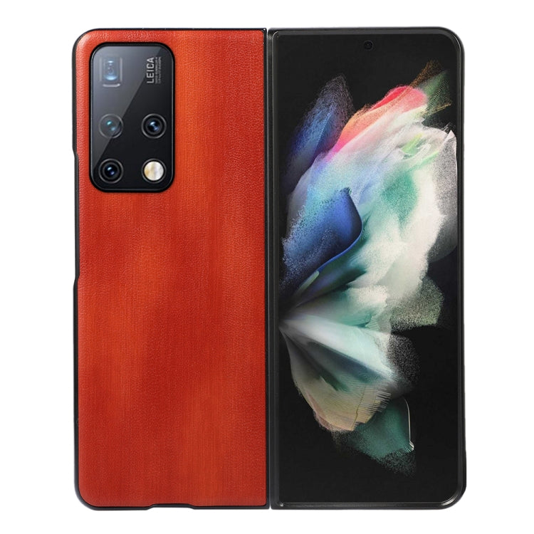 For Huawei Mate X2 Yellow Cow Texture PU Phone Case