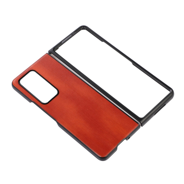 For Huawei Mate X2 Yellow Cow Texture PU Phone Case