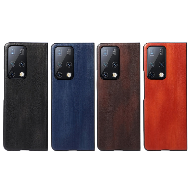For Huawei Mate X2 Yellow Cow Texture PU Phone Case