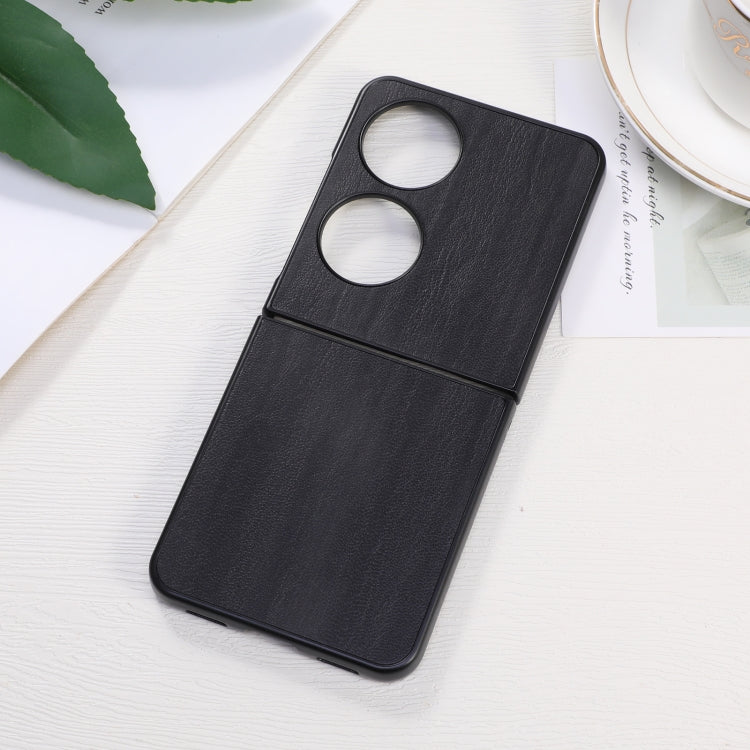 For Huawei P50 Pocket Yellow Cow Texture PU Phone Case
