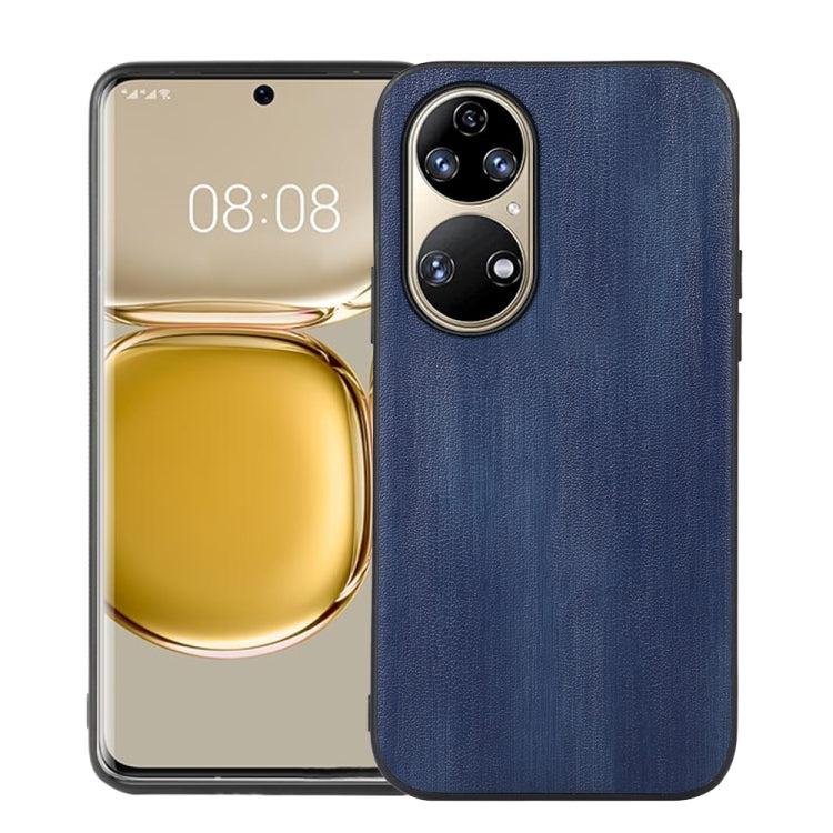 For Huawei P50 Pro Yellow Cow Texture PU Phone Case