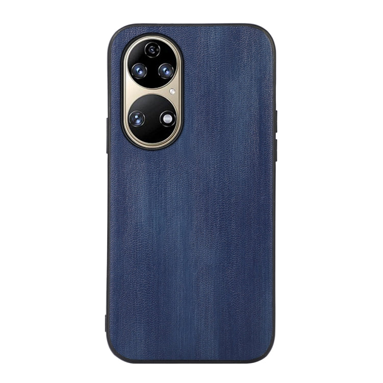 For Huawei P50 Pro Yellow Cow Texture PU Phone Case