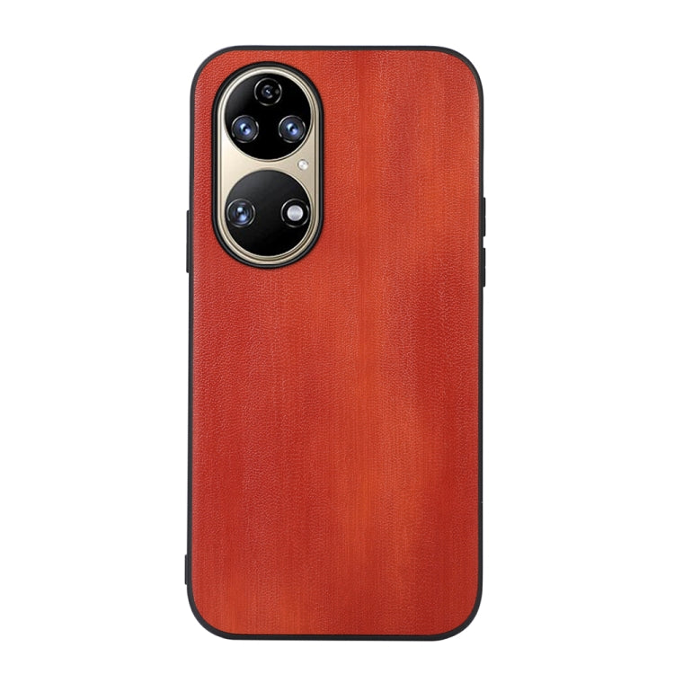 For Huawei P50 Yellow Cow Texture PU Phone Case