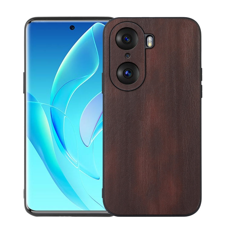 For Honor 60 Pro Yellow Cow Texture PU Phone Case