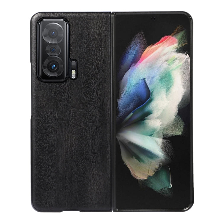 For Honor Magic V Yellow Cow Texture PU Phone Case