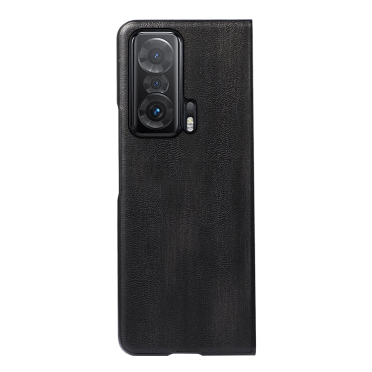 For Honor Magic V Yellow Cow Texture PU Phone Case