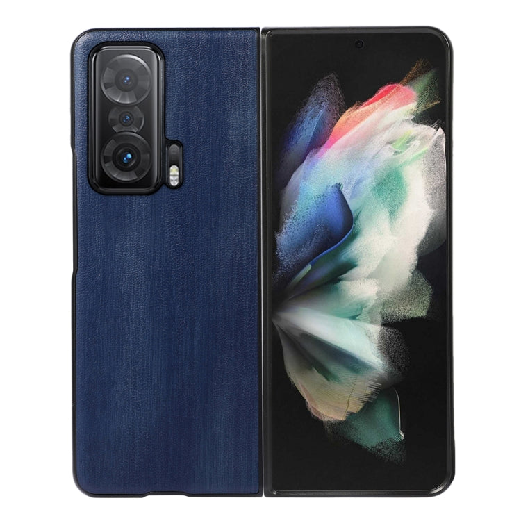 For Honor Magic V Yellow Cow Texture PU Phone Case