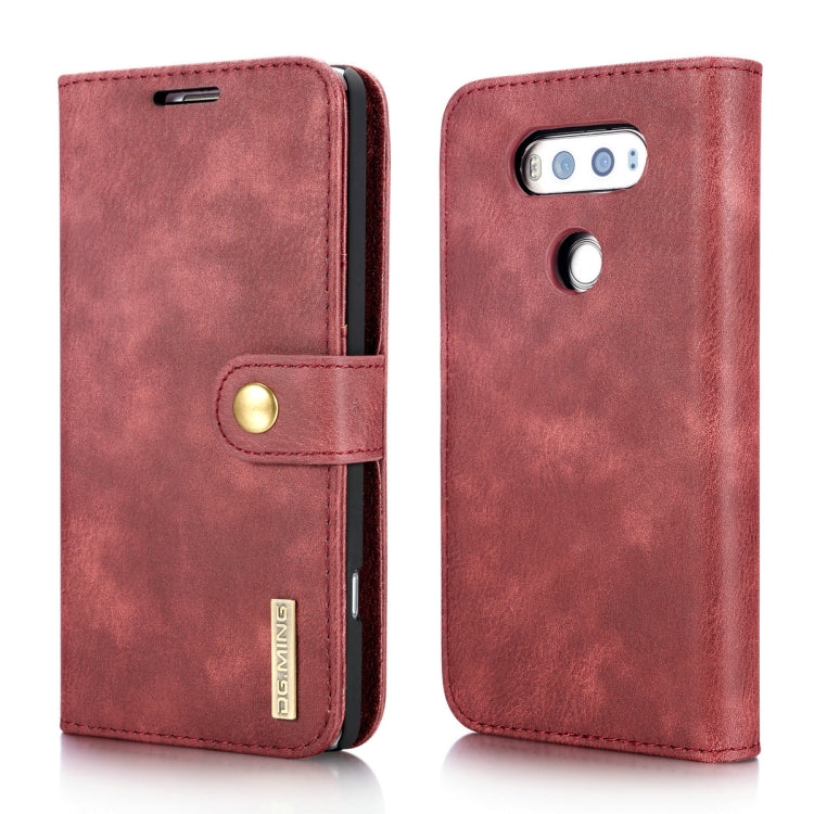 For LG V20 DG.MING Crazy Horse Texture Flip Detachable Magnetic Leather Case with Holder & Card Slots & Wallet