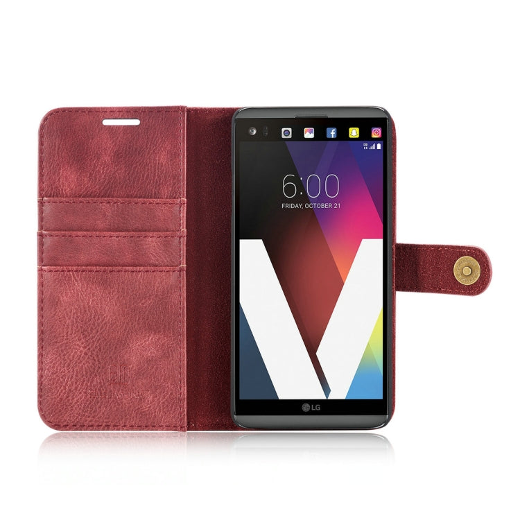 For LG V20 DG.MING Crazy Horse Texture Flip Detachable Magnetic Leather Case with Holder & Card Slots & Wallet