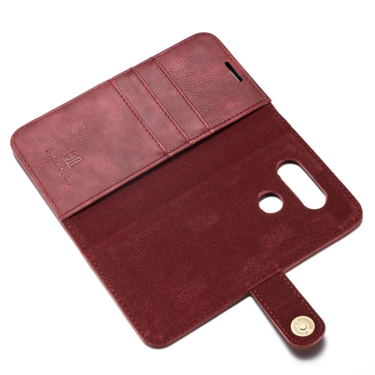 For LG V20 DG.MING Crazy Horse Texture Flip Detachable Magnetic Leather Case with Holder & Card Slots & Wallet