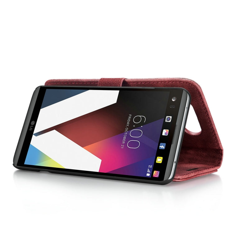 For LG V20 DG.MING Crazy Horse Texture Flip Detachable Magnetic Leather Case with Holder & Card Slots & Wallet