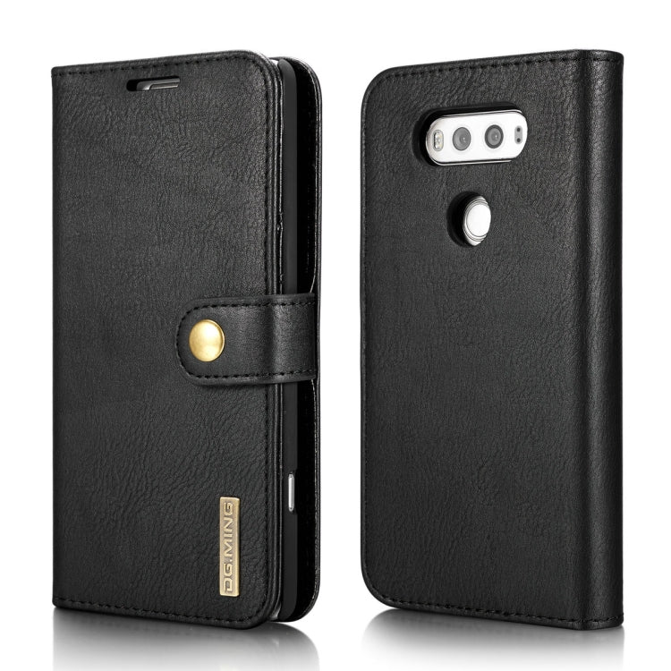 For LG V20 DG.MING Crazy Horse Texture Flip Detachable Magnetic Leather Case with Holder & Card Slots & Wallet