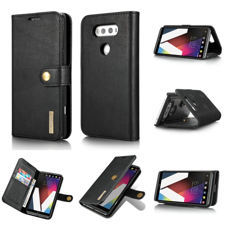 For LG V20 DG.MING Crazy Horse Texture Flip Detachable Magnetic Leather Case with Holder & Card Slots & Wallet