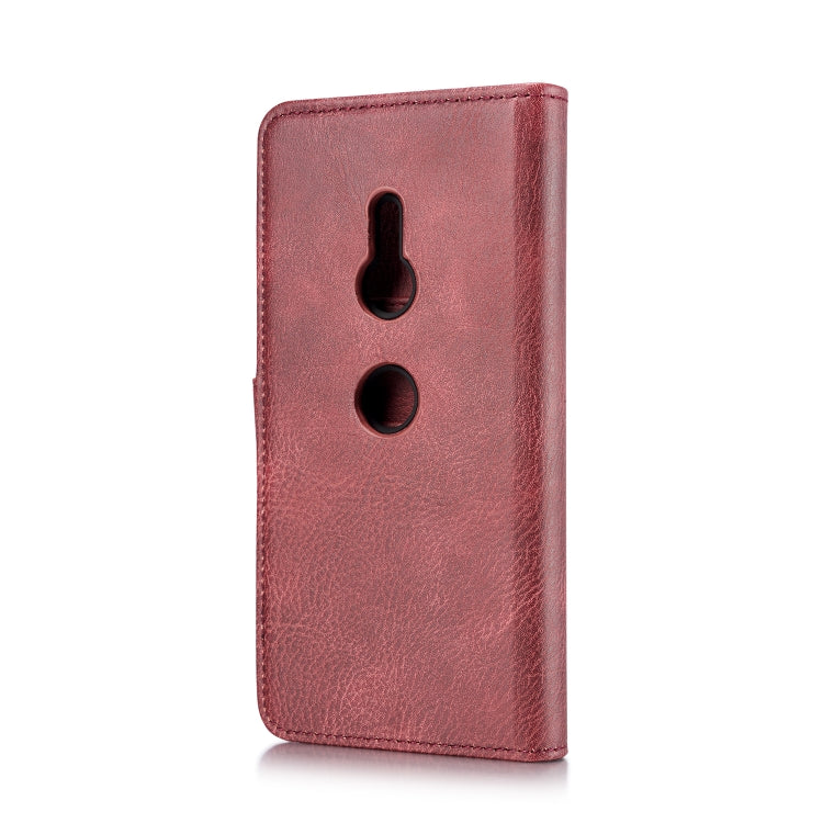 For Sony Xperia XZ3 DG.MING Crazy Horse Texture Flip Detachable Magnetic Leather Case with Holder & Card Slots & Wallet