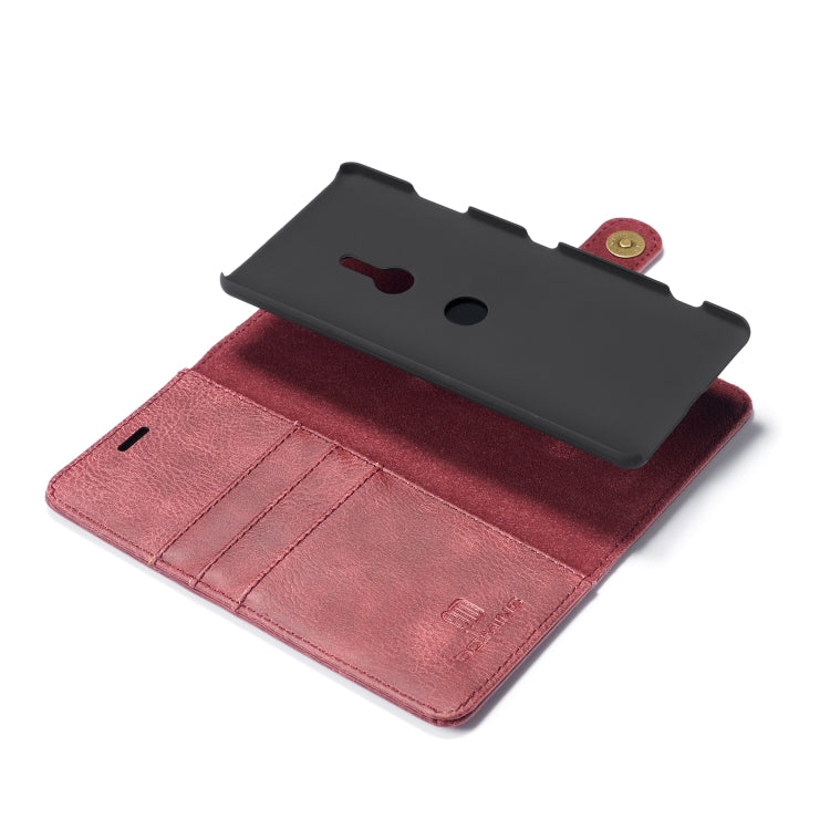 For Sony Xperia XZ3 DG.MING Crazy Horse Texture Flip Detachable Magnetic Leather Case with Holder & Card Slots & Wallet
