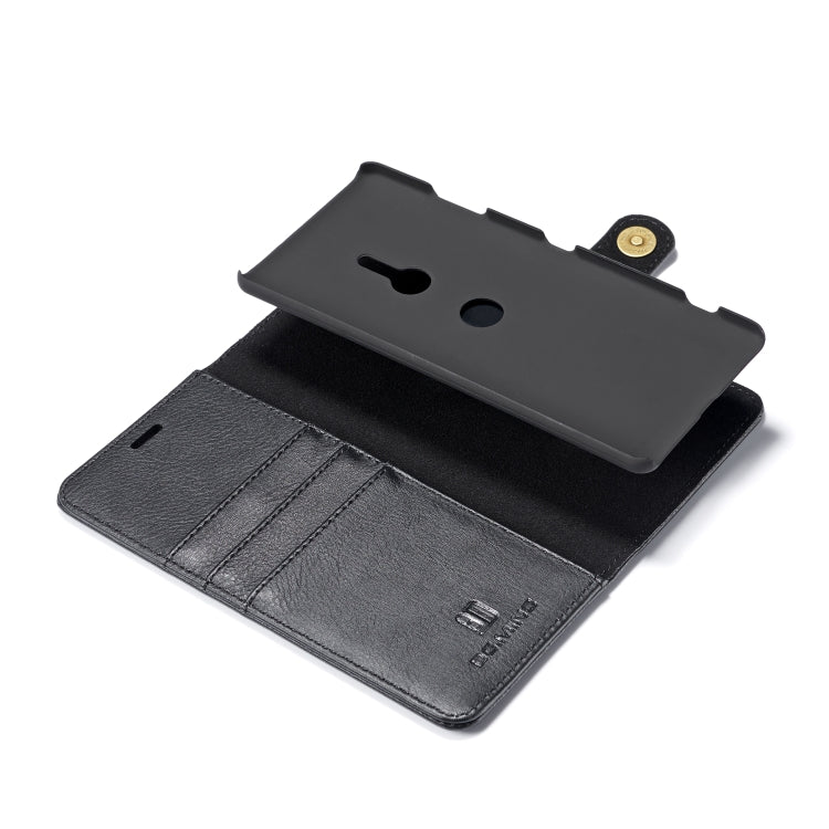 For Sony Xperia XZ3 DG.MING Crazy Horse Texture Flip Detachable Magnetic Leather Case with Holder & Card Slots & Wallet