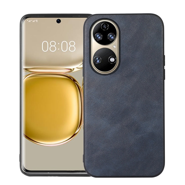 For Huawei P50 Pro Cowhide Texture PU Phone Case
