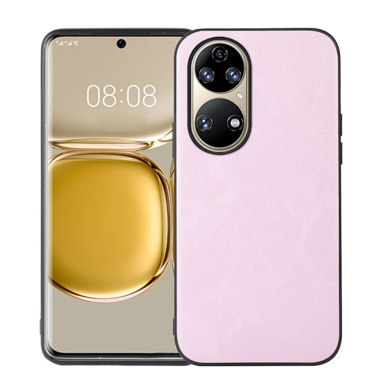 For Huawei P50 Cowhide Texture PU Phone Case