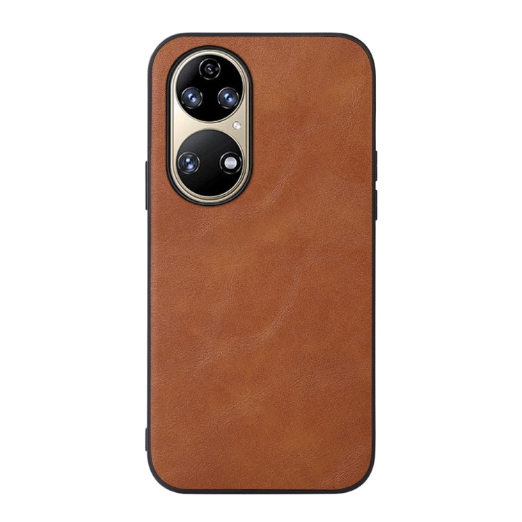 For Huawei P50 Cowhide Texture PU Phone Case