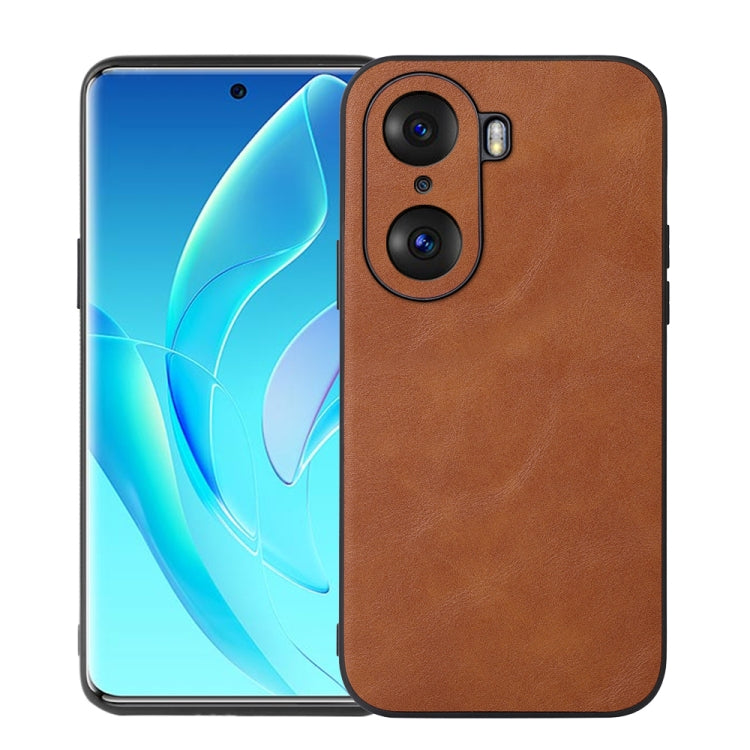 For Honor 60 Pro Cowhide Texture PU Phone Case