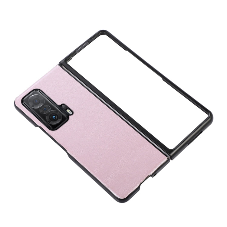 For Honor Magic V Cowhide Texture PU Phone Case