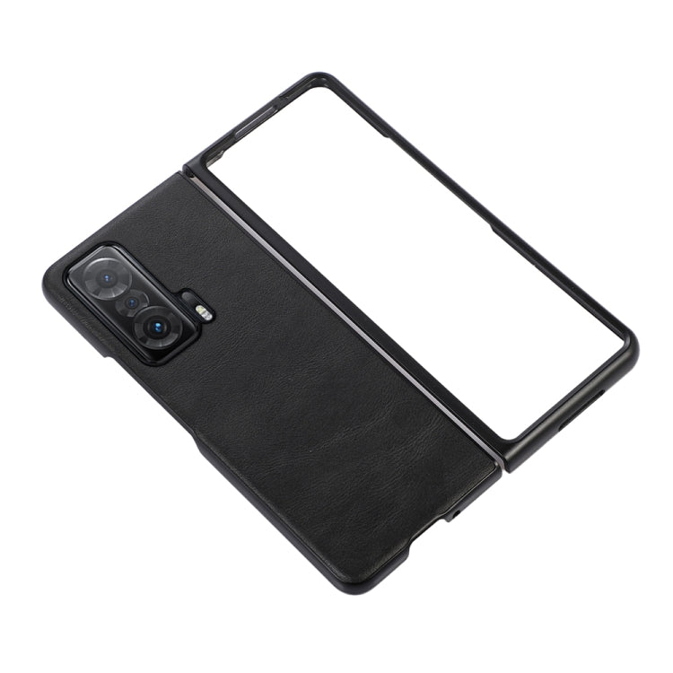 For Honor Magic V Cowhide Texture PU Phone Case
