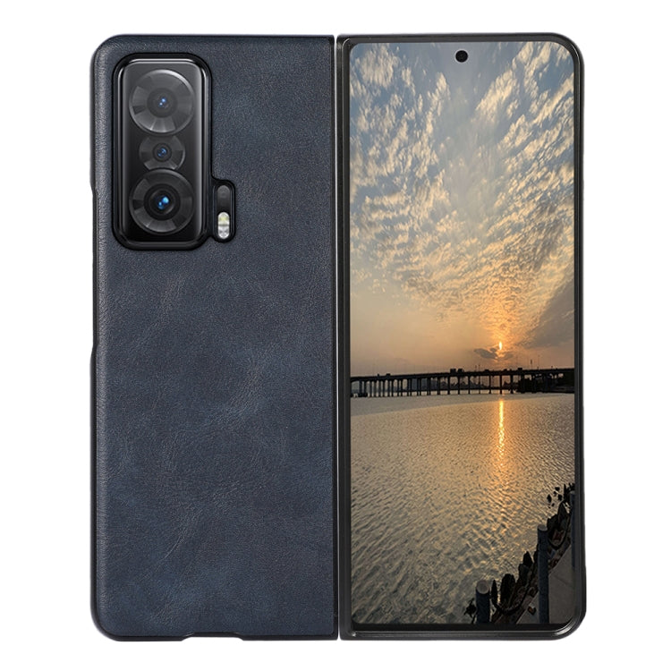 For Honor Magic V Cowhide Texture PU Phone Case