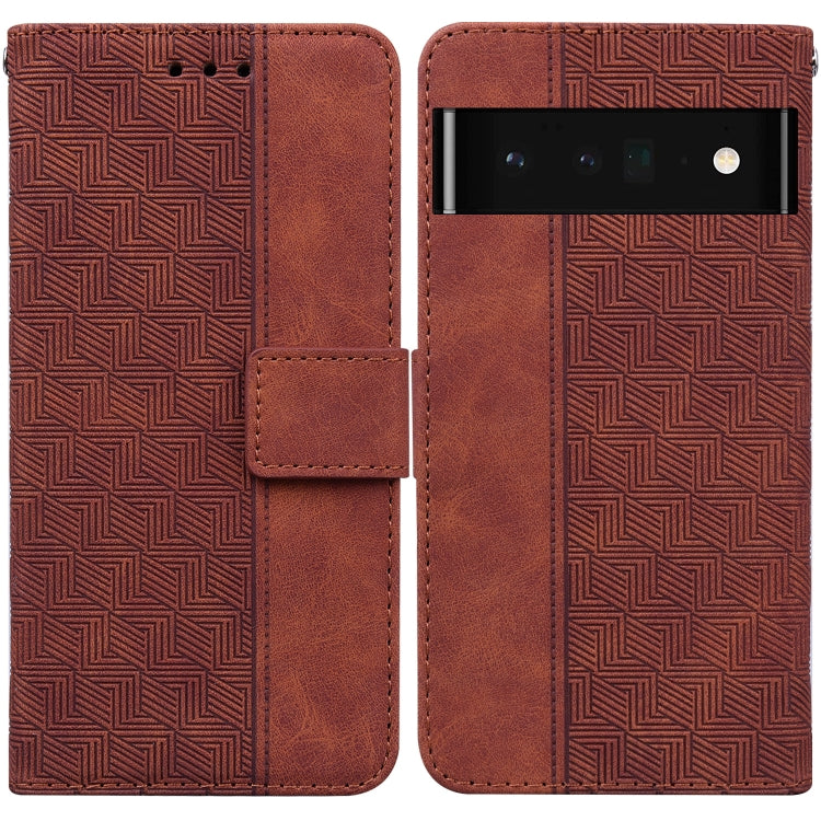 For Google Pixel 6 Pro Geometric Embossed Leather Phone Case