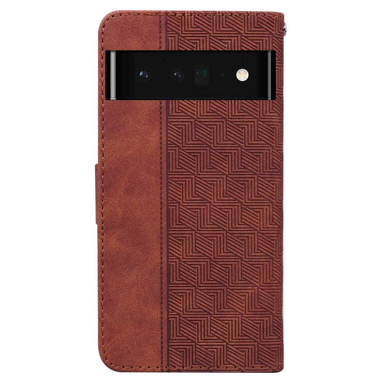 For Google Pixel 6 Pro Geometric Embossed Leather Phone Case