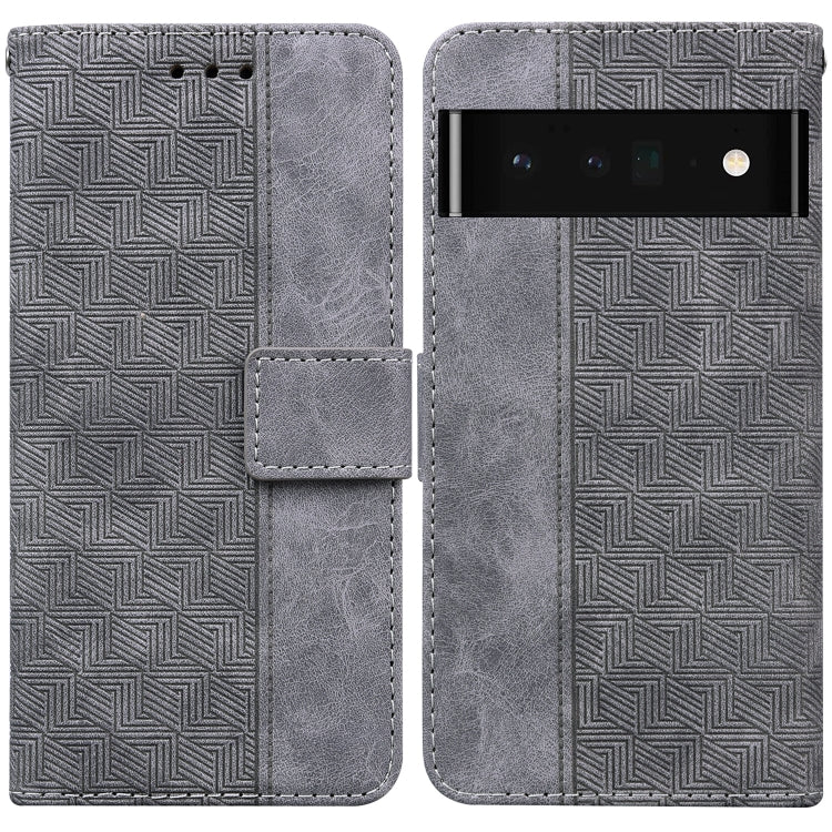 For Google Pixel 6 Pro Geometric Embossed Leather Phone Case