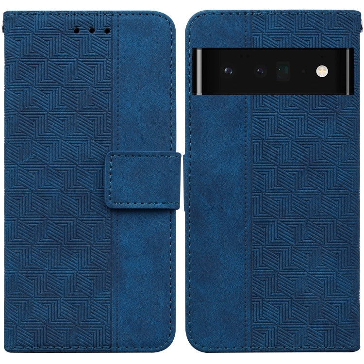 For Google Pixel 6 Pro Geometric Embossed Leather Phone Case