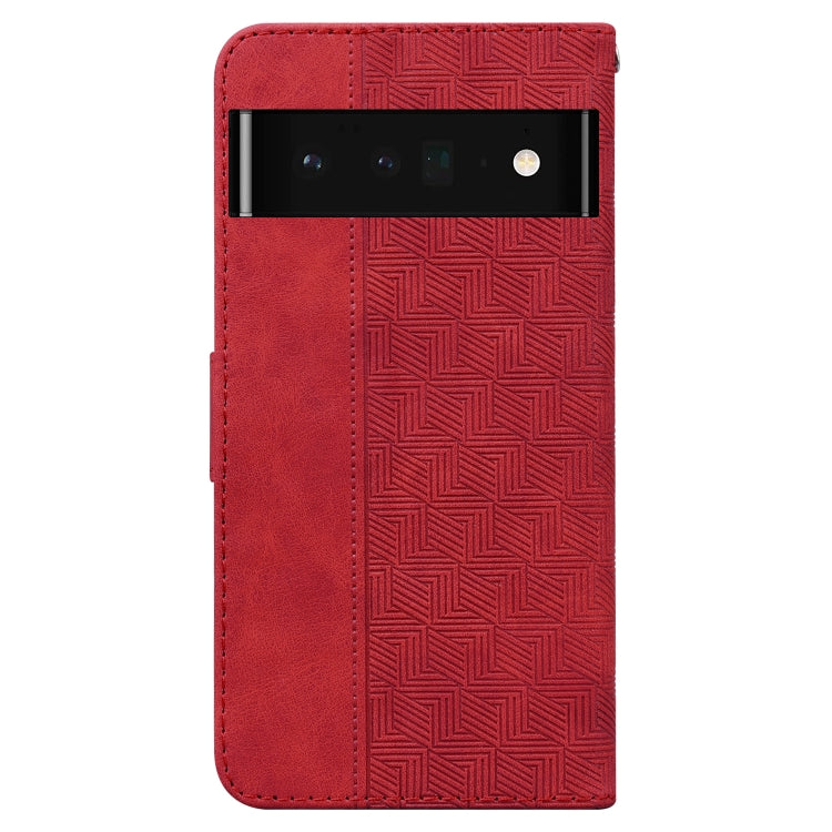 For Google Pixel 6 Pro Geometric Embossed Leather Phone Case
