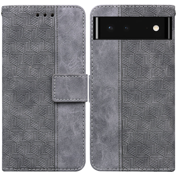 For Google Pixel 6 Geometric Embossed Leather Phone Case