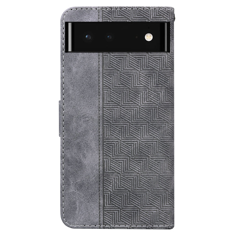 For Google Pixel 6 Geometric Embossed Leather Phone Case
