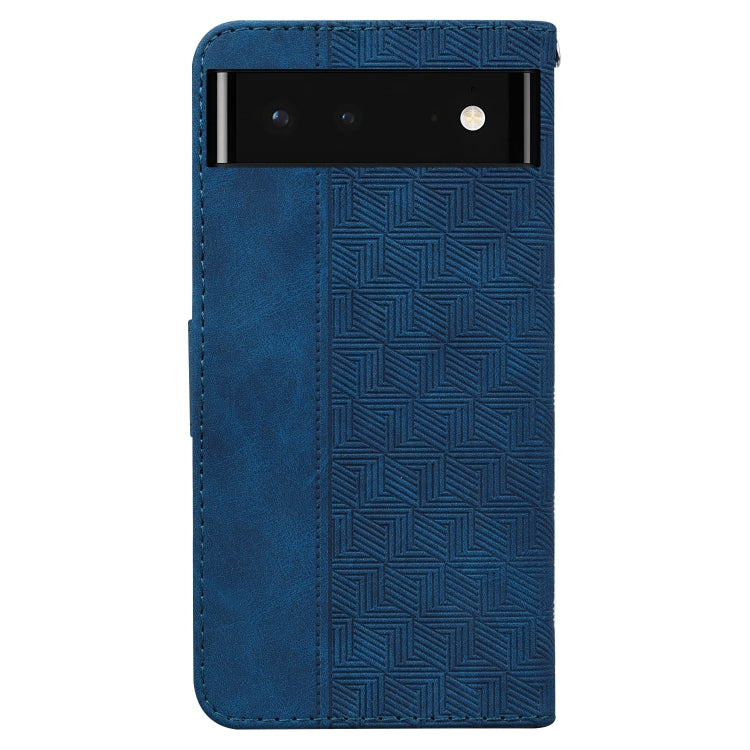 For Google Pixel 6 Geometric Embossed Leather Phone Case