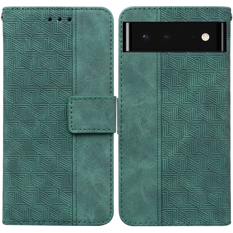 For Google Pixel 6 Geometric Embossed Leather Phone Case