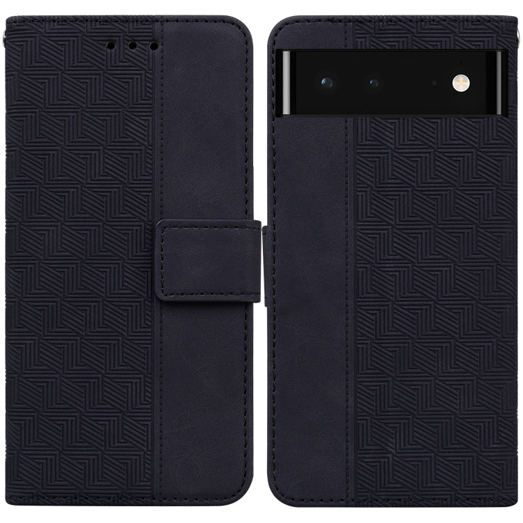 For Google Pixel 6 Geometric Embossed Leather Phone Case