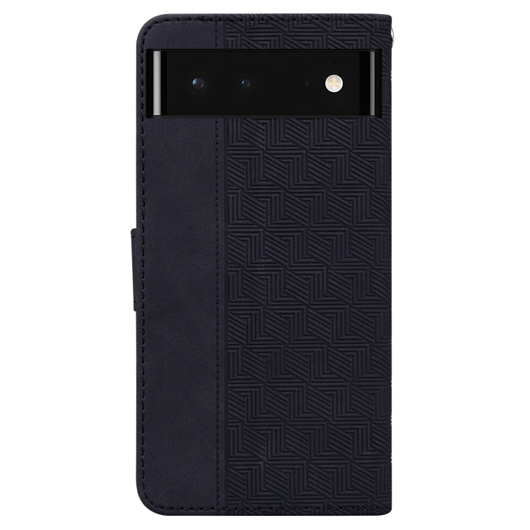 For Google Pixel 6 Geometric Embossed Leather Phone Case