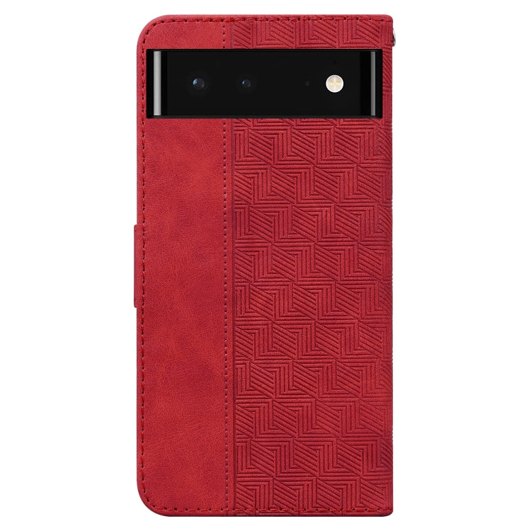 For Google Pixel 6 Geometric Embossed Leather Phone Case