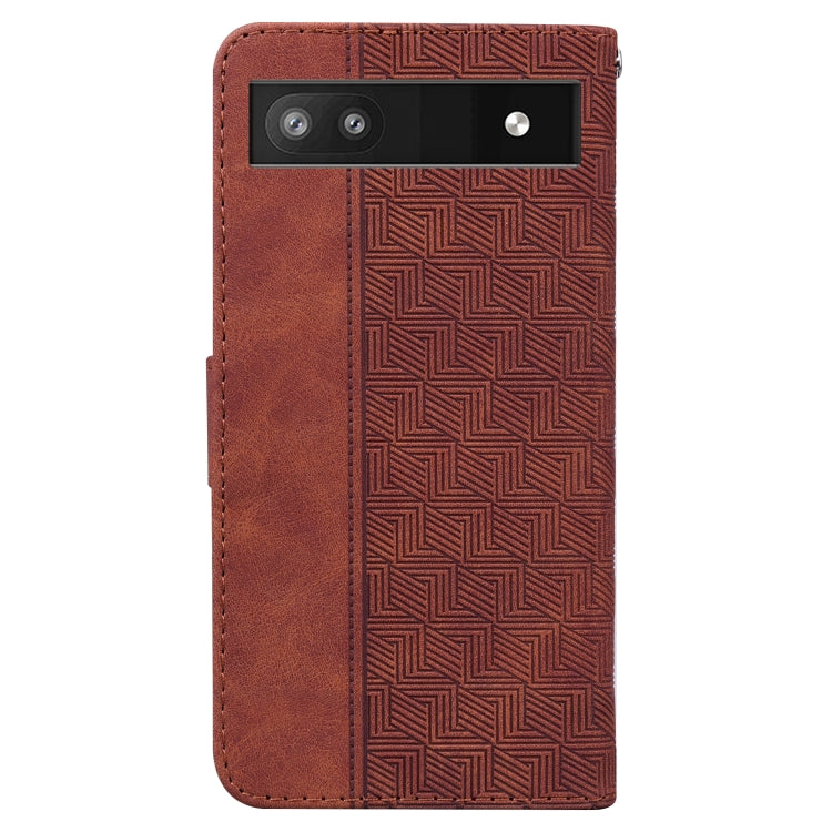 For Google Pixel 6a Geometric Embossed Leather Phone Case
