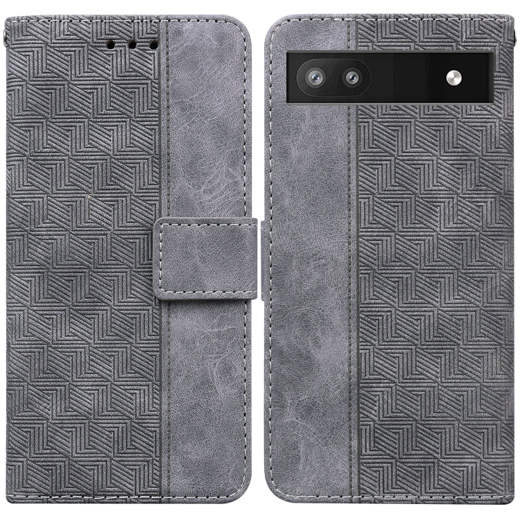 For Google Pixel 6a Geometric Embossed Leather Phone Case
