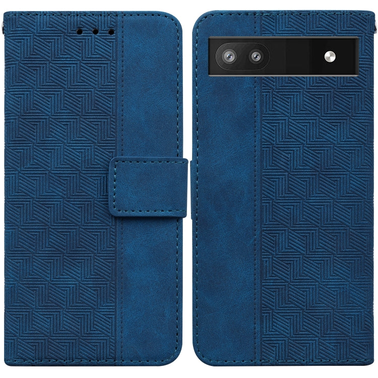 For Google Pixel 6a Geometric Embossed Leather Phone Case