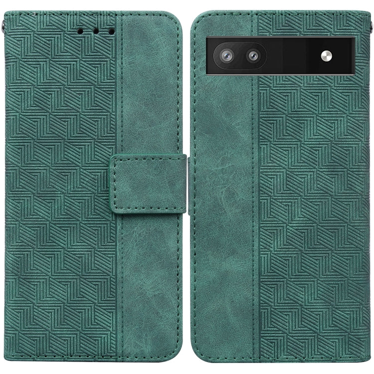 For Google Pixel 6a Geometric Embossed Leather Phone Case