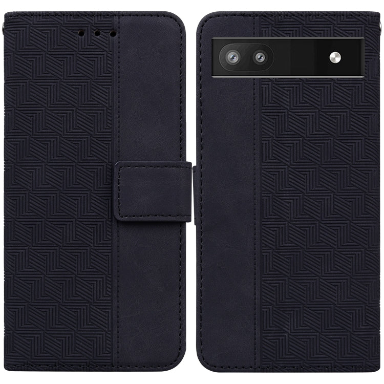 For Google Pixel 6a Geometric Embossed Leather Phone Case