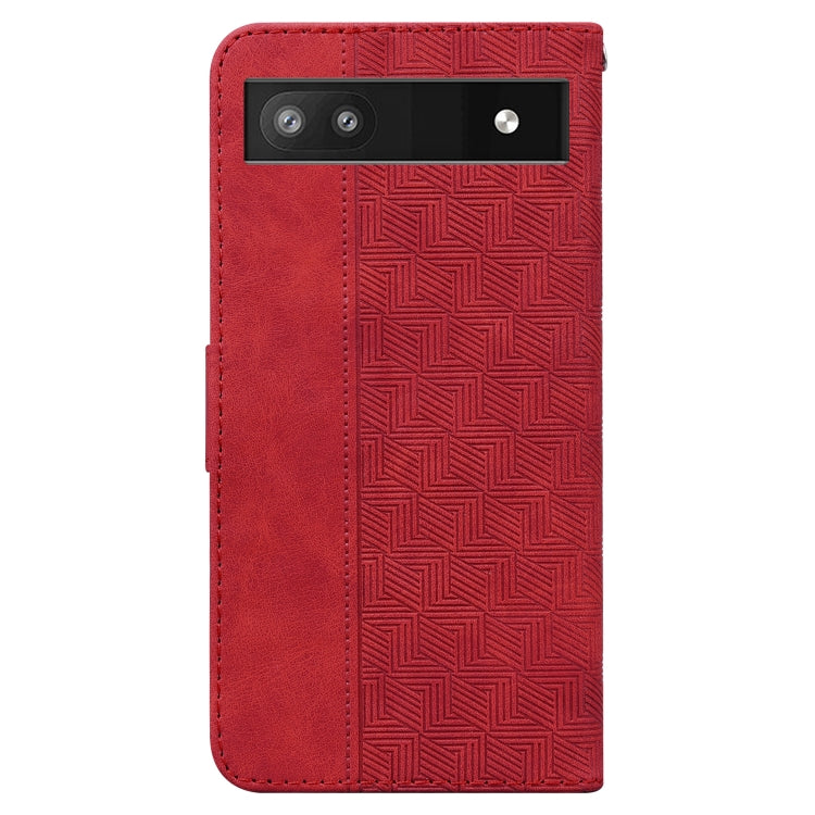For Google Pixel 6a Geometric Embossed Leather Phone Case