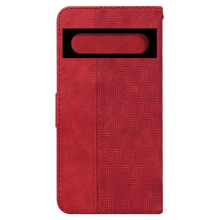 For Google Pixel 7 5G Geometric Embossed Leather Phone Case