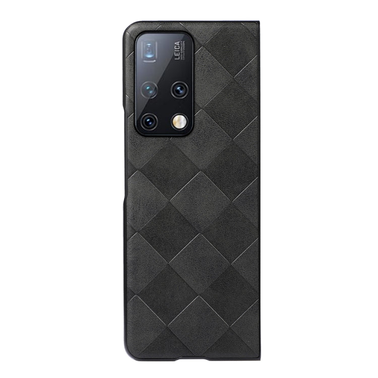 For Huawei Mate X2 Weave Plaid PU Phone Case